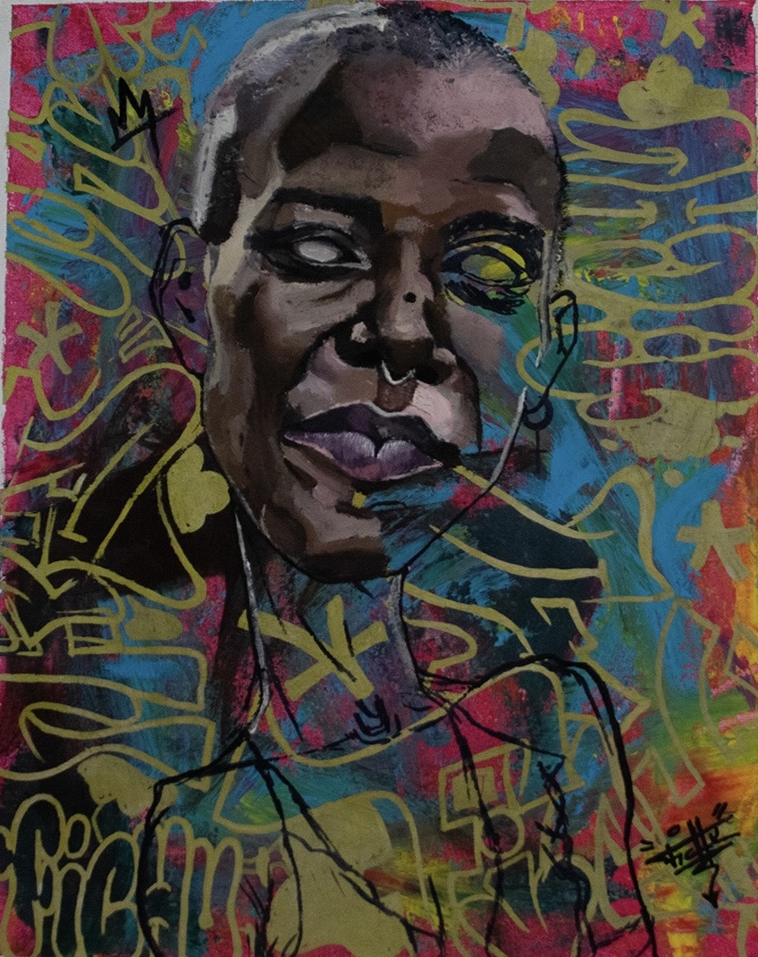 Delirio en Obispo - Mixed media 40x50 cm