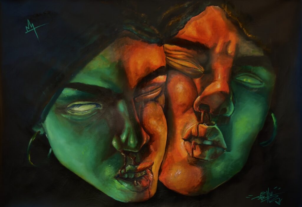 Unstable Matter painting, 130x83 cm, 2026