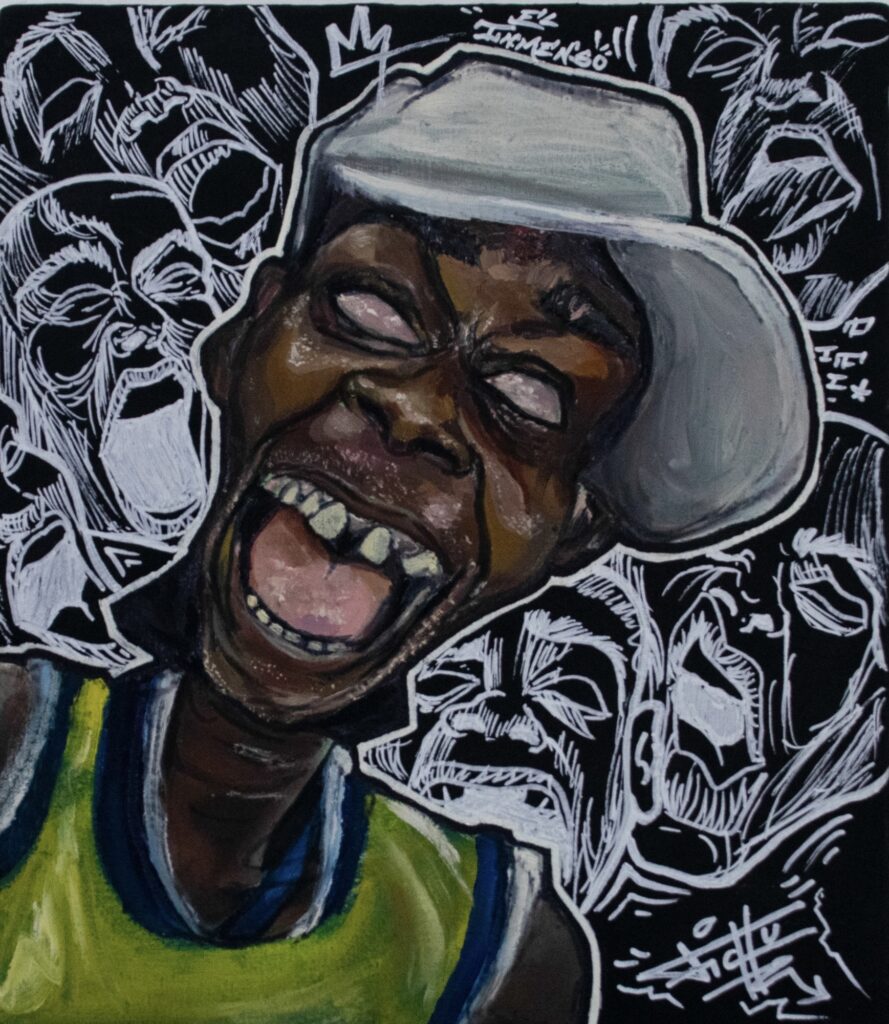 Fifi el Inmenso - Mixed media on canvas 30x35 cm