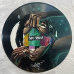 Without Dreaming - Mixed media on vinyl record 30cm diameter